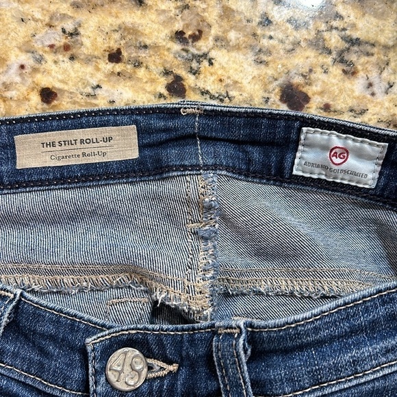 AG Adriano Goldschmied Stilt Cigarette Roll-Up Distressed Jeans Size 25 - Picture 6 of 7